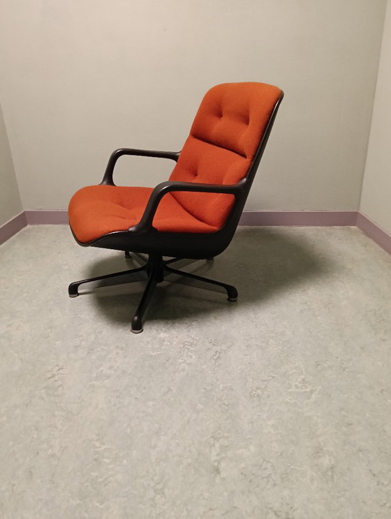 Fauteuil pivotant de style Eames italien Charles Pollock pour Comforto – Chaises pivotantes, Metal, Plastic (photo 4 of 16)