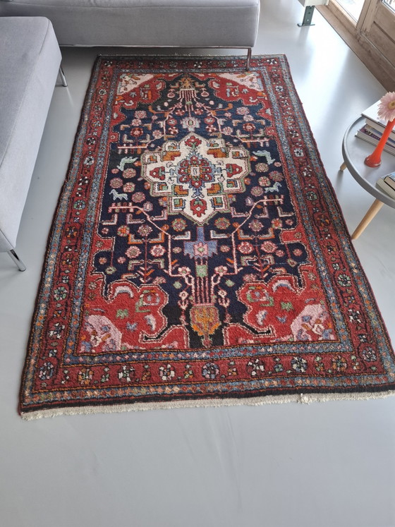 Image 1 of Alfombra oriental/persa anudada a mano de pura lana – Motivos tribales