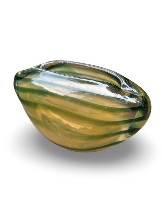 Image 1 of Vintage Serica Swivel Vase Model 4 Floris Meydam 1953 Royal Leerdam Glass Art Design Retro Unique