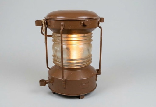 Lanterne de bateau originale Ahlemann Schlatter Bremen N° 3353 / 8930 – Lampe en cuivre, 37 cm, 6,6 kg