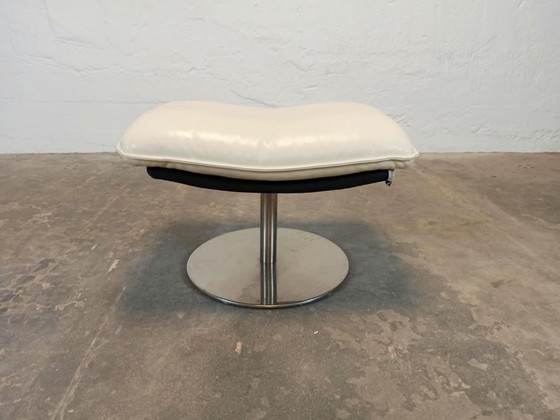 Topform leather ottoman footstool – Metal (photo 7 of 15)