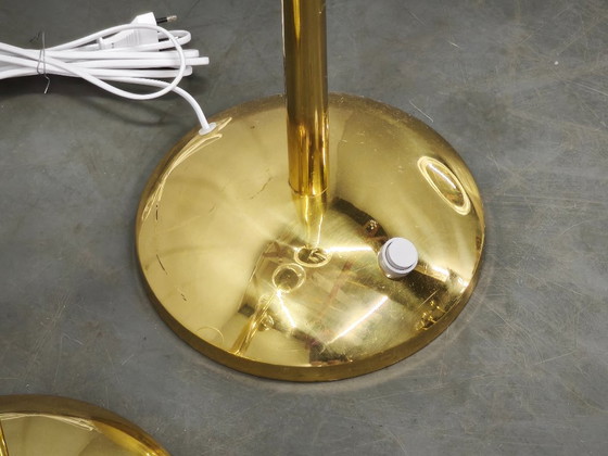 Set aus 4 Space Age Stehleuchten aus Messing und Blasenglas, Kamenický Šenov – Brass (photo 6 of 15)