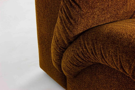 Image 1 of Modular Sofa Set in rust-brown fabric by Doimo, Italy (1970s)