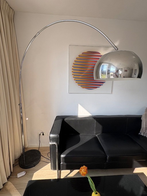 Montél chromen booglamp