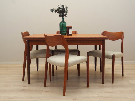 Image 1 of Set di quattro sedie in teak, design danese, anni '60, designer: Niels Otto Møller