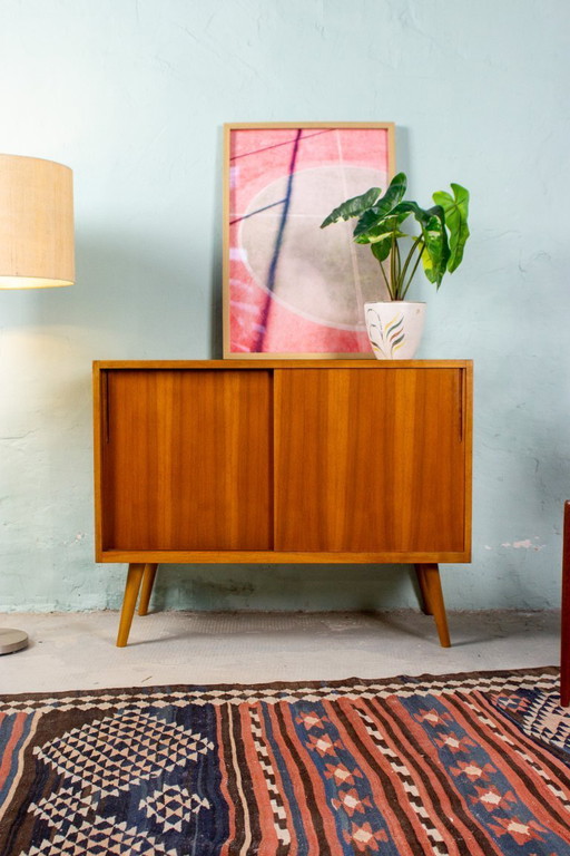 Vintage chest of drawers sideboard teak nut mid century 60s