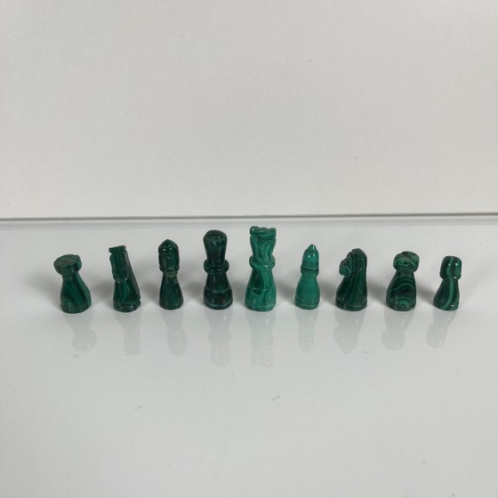 Image 1 of Decorative chess set in malachite, 1950–1970