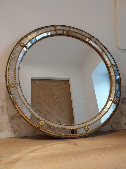 Miroir rond de style vénitien
