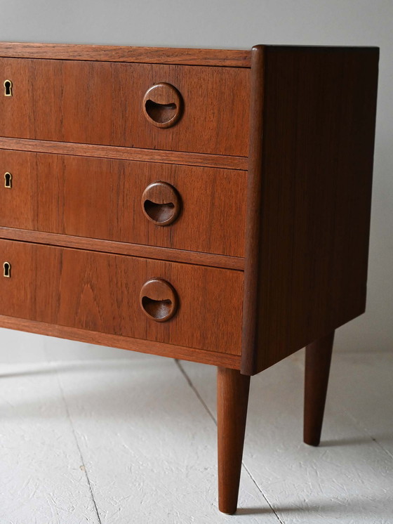 Image 1 of 1950s/60s Scandinavian Teak Chest of Drawers