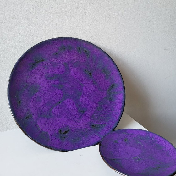 Image 1 of Vintage Fat Lava servies paars