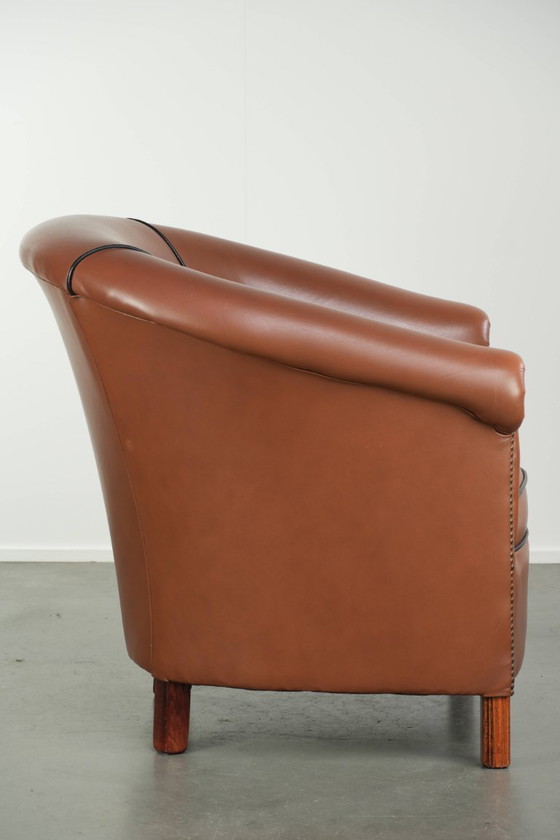 Rundleren clubfauteuil in Engelse stijl met een luxe voorkomen en fijn zitcomfort – Leather (photo 3 of 13)
