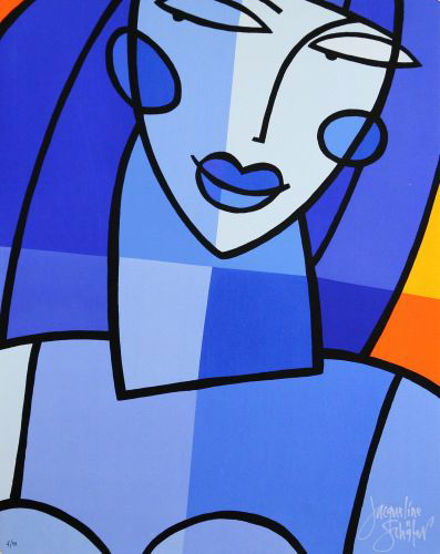 Jaqueline Schafer - Vrouw in Blauw