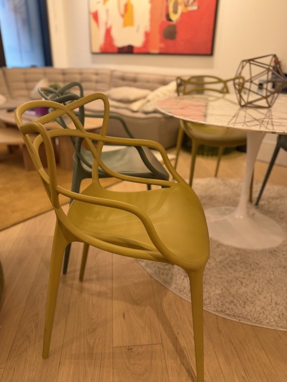 4 x Sedie Kartell Masters (2 x Salvia, 2 x Senape) – Sedie da pranzo, Plastica (photo 5 of 9)