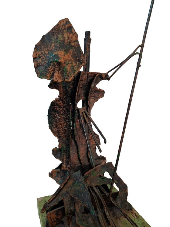 Image 1 of Brutalistische Kupferskulptur „Don Quijote“ – Eine Designikone der Mitte des 20. Jahrhunderts