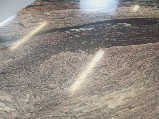 Image 1 of Vintage marmeren salontafel uit de jaren 70.