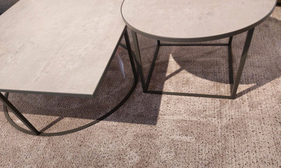 Image 1 of 1x set van 2x Leolux Prismo salontafel