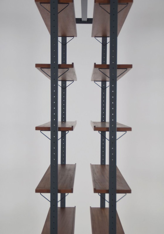 Vrijstaand vintage boekenrek ontworpen door Olof Pira voor Planmöbel, jaren '60 – Wandrek, Wood (photo 8 of 8)
