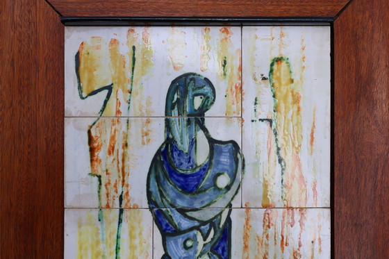 Image 1 of Tavolino modello 210, legno di teak e ceramica, di Alfred Hendrickx, Belform