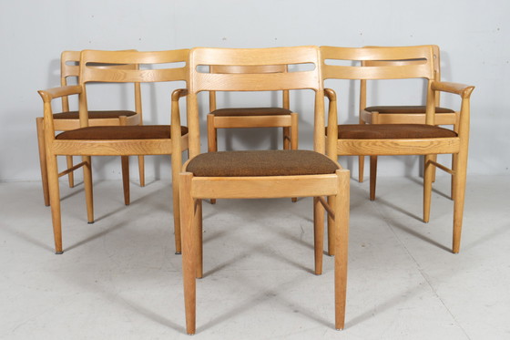 Image 1 of 6er Set Stühle/Esszimmerstühle Von H.W. Klein Für Bramin, Dänemark, 1970er Jahre