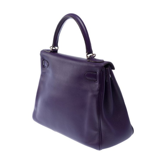 Image 1 of HERMES Kelly 28 in Purple Leather