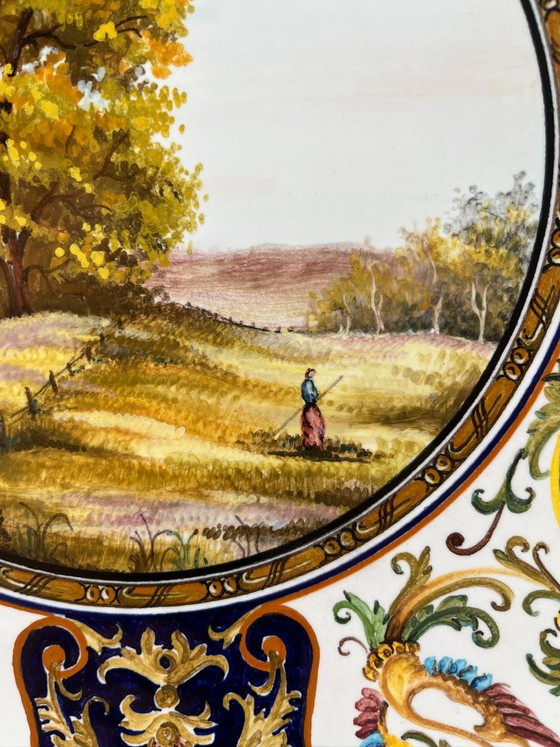 Laura Silvagni Faenza majolica wall plate, Italy 1987, Ø 30 cm – La Vecchia Faenza, Wall decoration, Ceramic (photo 4 of 14)
