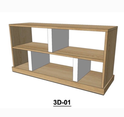 Handgemaakt Dressoir (Maatwerk & Corian) Met Open Achterkant – Wood, Stone