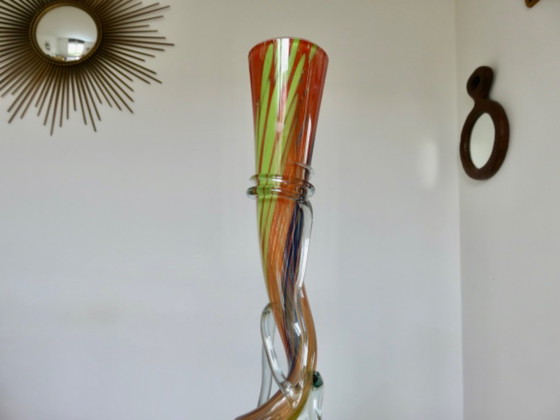 Large vase, soliflore, in blown Murano glass, 1960s-70s (photo 6 of 9)