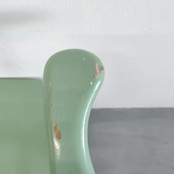 Image 1 of Sedia a scaletta vintage anni '50/'60 da camino (verniciata di verde)