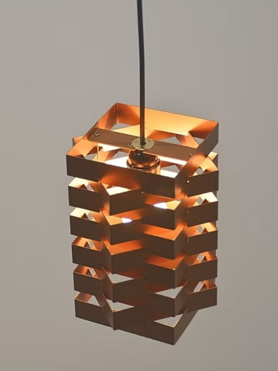 Mid-Century 'Oktav' Lamp – Nordisk Solar Compagni, Hanglampen, Metal, Copper (photo 4 of 5)