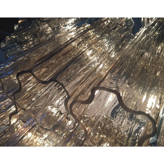 Image 1 of Lámpara de techo con baúles de cristal de Murano ahumado hechos a mano