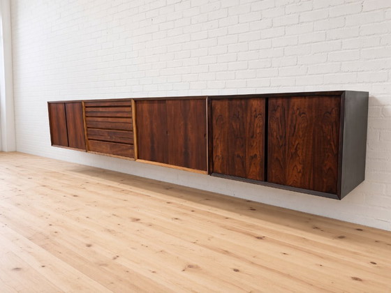 Poul Cadovius Floating Wall Mounted Rosewood Sideboard by CADO, 1960s. (photo 5 of 13)