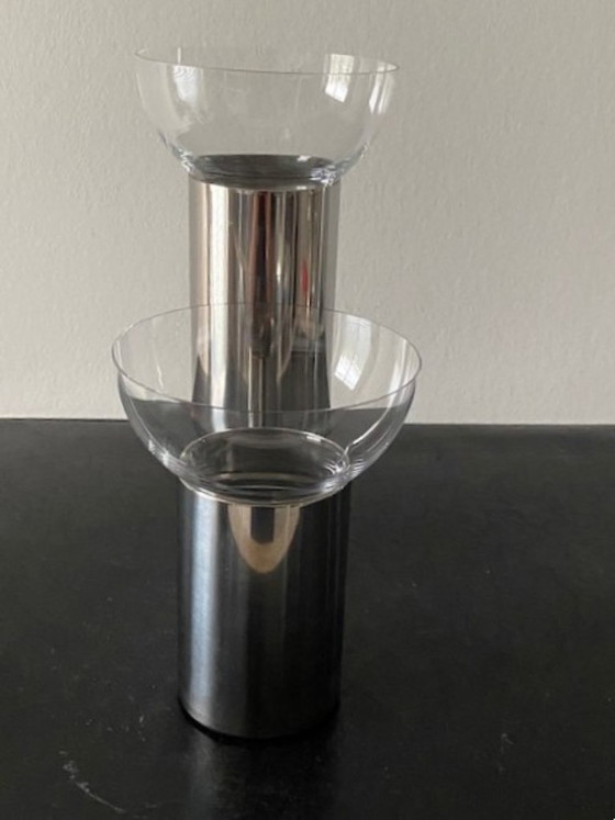Image 1 of Georg Jensen, Danimarca, 2 candelabri "Olympia", anni '80