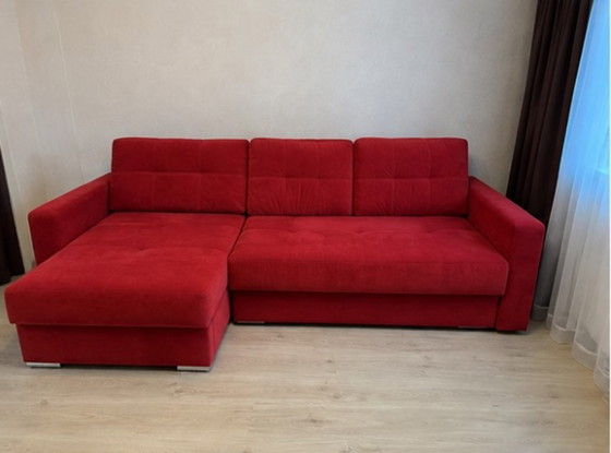 ¡Se vende un sofá rojo prácticamente nuevo! – Sofás esquineros, Metal, Textile (photo 4 of 5)