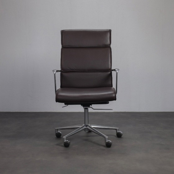 Image 1 of Una Leather Office Chair by ICF, Italy, 1990s
