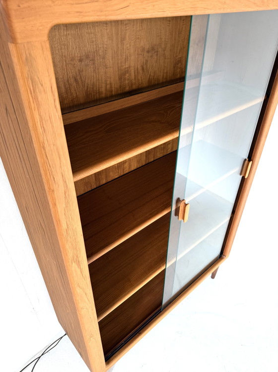 Vetrina vintage XL danese in teak, CFC Silkeborg '80 – Vetrine, Glass, Wood (photo 6 of 15)
