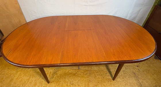 Image 1 of Mid-Century Retro Vintage Teak Oval Extending Dining Table by G Plan – Fresco Range 1960s    Designed by Victor Wilkins | Afromo