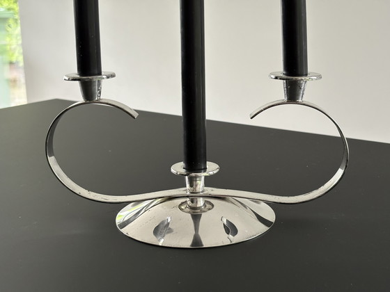 Image 1 of Vintage 1960s silver-plated candlestick, brand Sola
