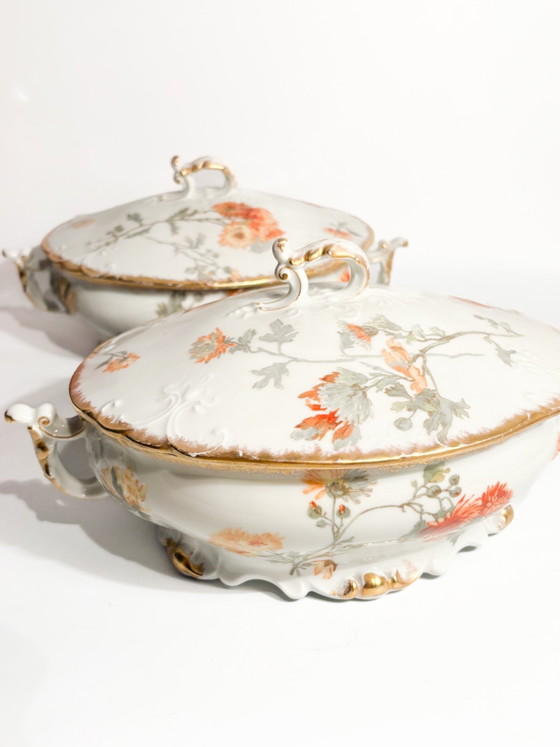 Pair of 1960s Hand-painted Limoges Porcelain Soup Tureens – Table accessories (photo 16 of 16)