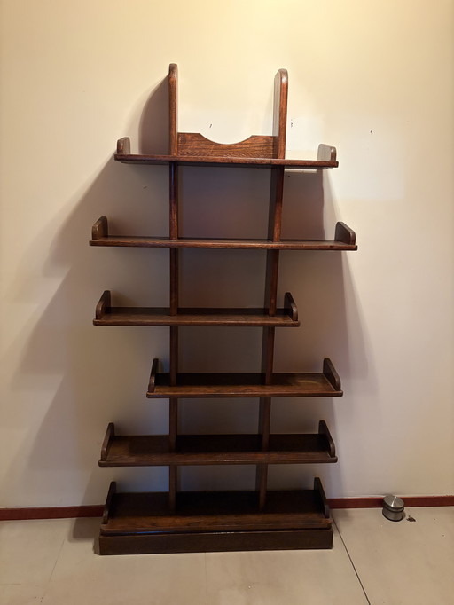 Boekenkast brutalista vintage de Eiken 