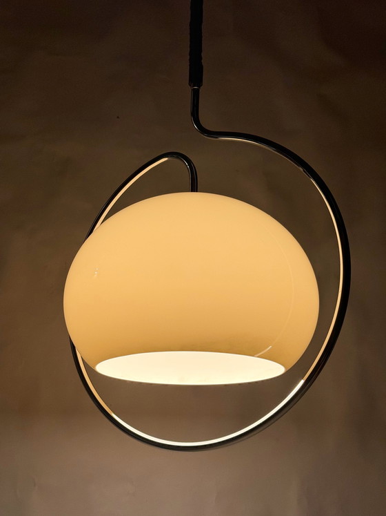 Image 1 of Dijkstra-Pilz-Pendelleuchte im Weltraumzeitalter, niederländisches Design, 1970er Jahre