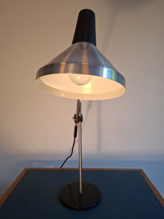 Sleek Vintage Industrial Desk Lamp, Dutch Design Sixties – Hala, Reading Lamp, Aluminium, Metal (photo 11 of 15)