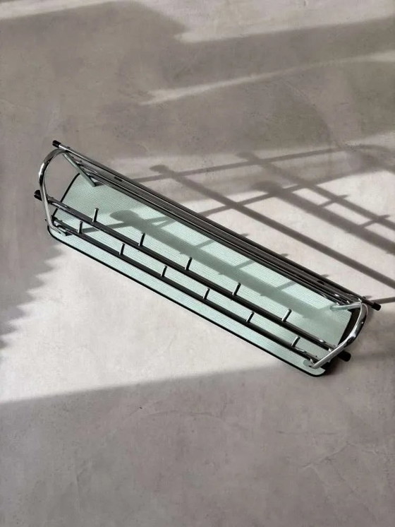 Image 1 of mintgrüne Garderobe aus Holz im Mid-Century-Design