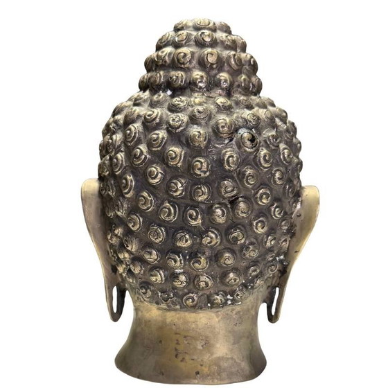 Tête de Bouddha en Bronze Thaï-Laotien – Antique – Sculptures, Aziatisch (photo 5 of 8)