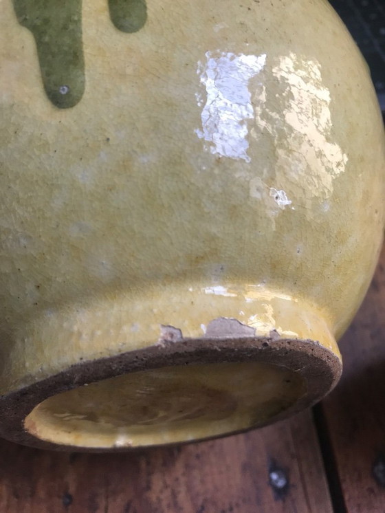 Image 1 of Vallauris geglazuurde terracotta vaas, Sauveur Lunetta vintage