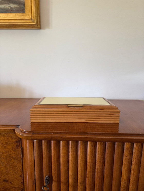 Image 1 of Portagioie di metà secolo in legno grissinato, Fontana Arte Italia 1960