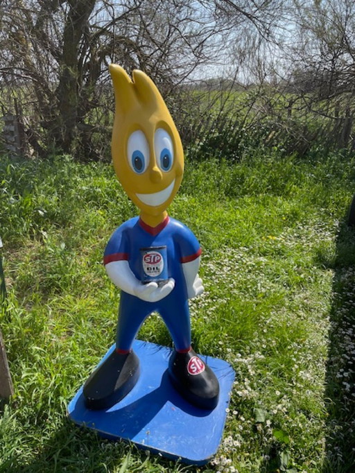 Mascot display stand, advertising, garage, oil can, drop