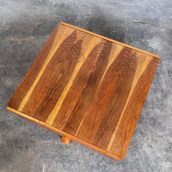 Image 1 of Mesa de centro de roble con espacio de almacenamiento, años 60 – Diseño húngaro