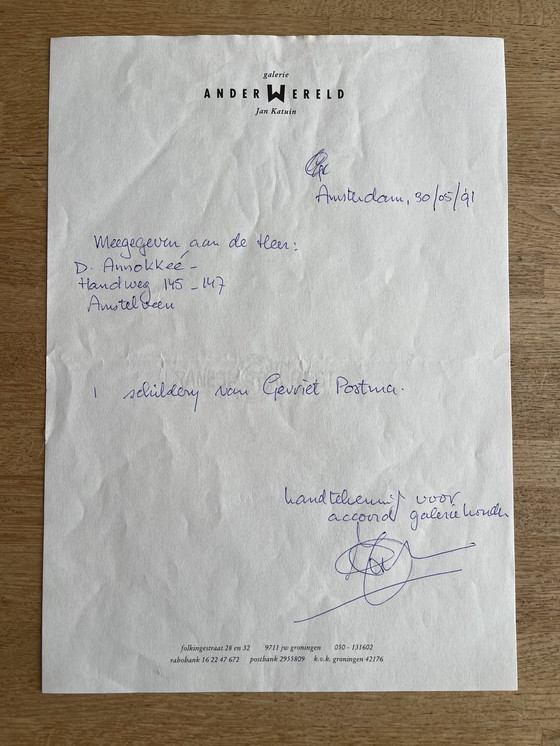 Image 1 of Pintura del artista Gerriet Postma.