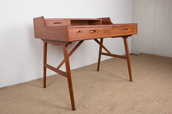 Image 1 of Bureau Danois en Teck, Modèle 56, par Arne Wahl Iversen pour Vinde Mobelfabrik 1960