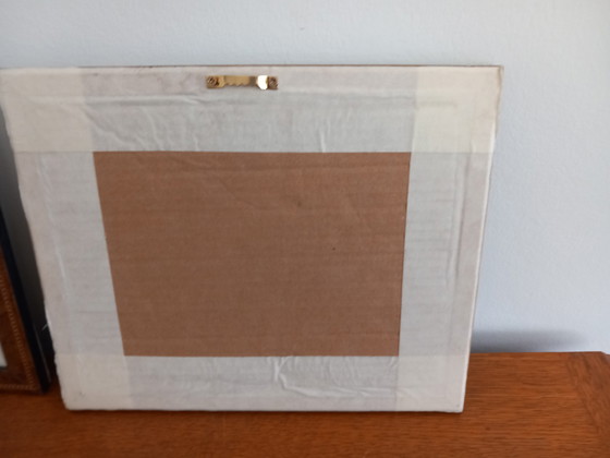 Image 1 of Coppia di cornici in radica di olmo e filetti decorati con perline – Scene di genere